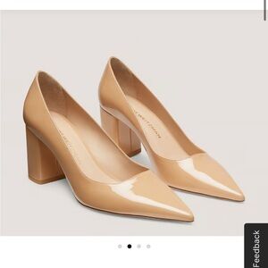 NIB Stuart Weitzman Power Block 75 patent leather adobe pump 6.5.  Brand new